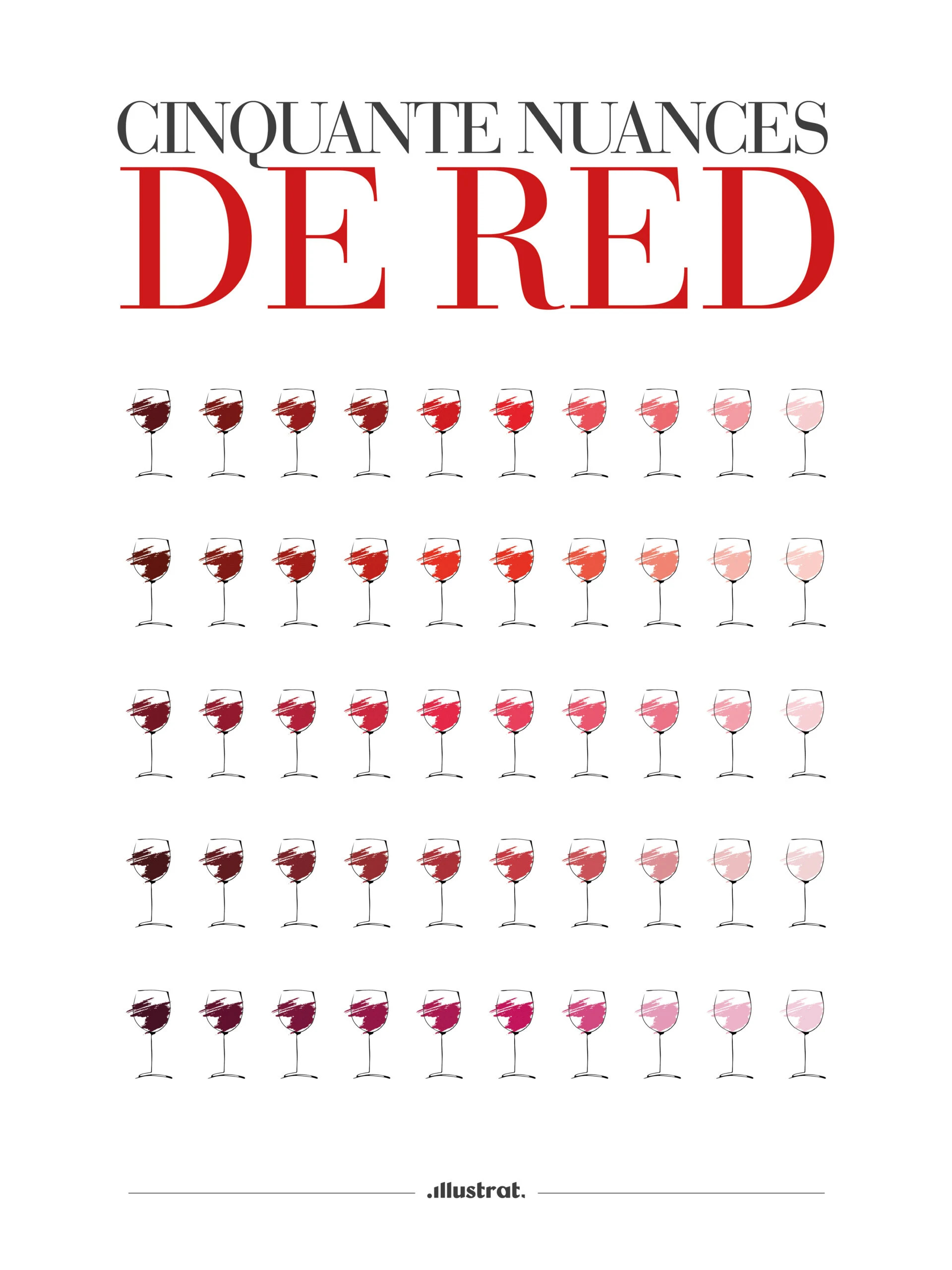 Affiche 50 nuances red