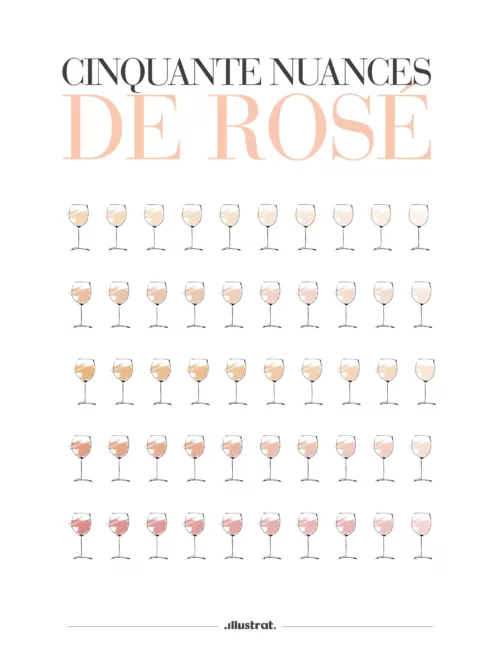 Affiche 50 nuances rose