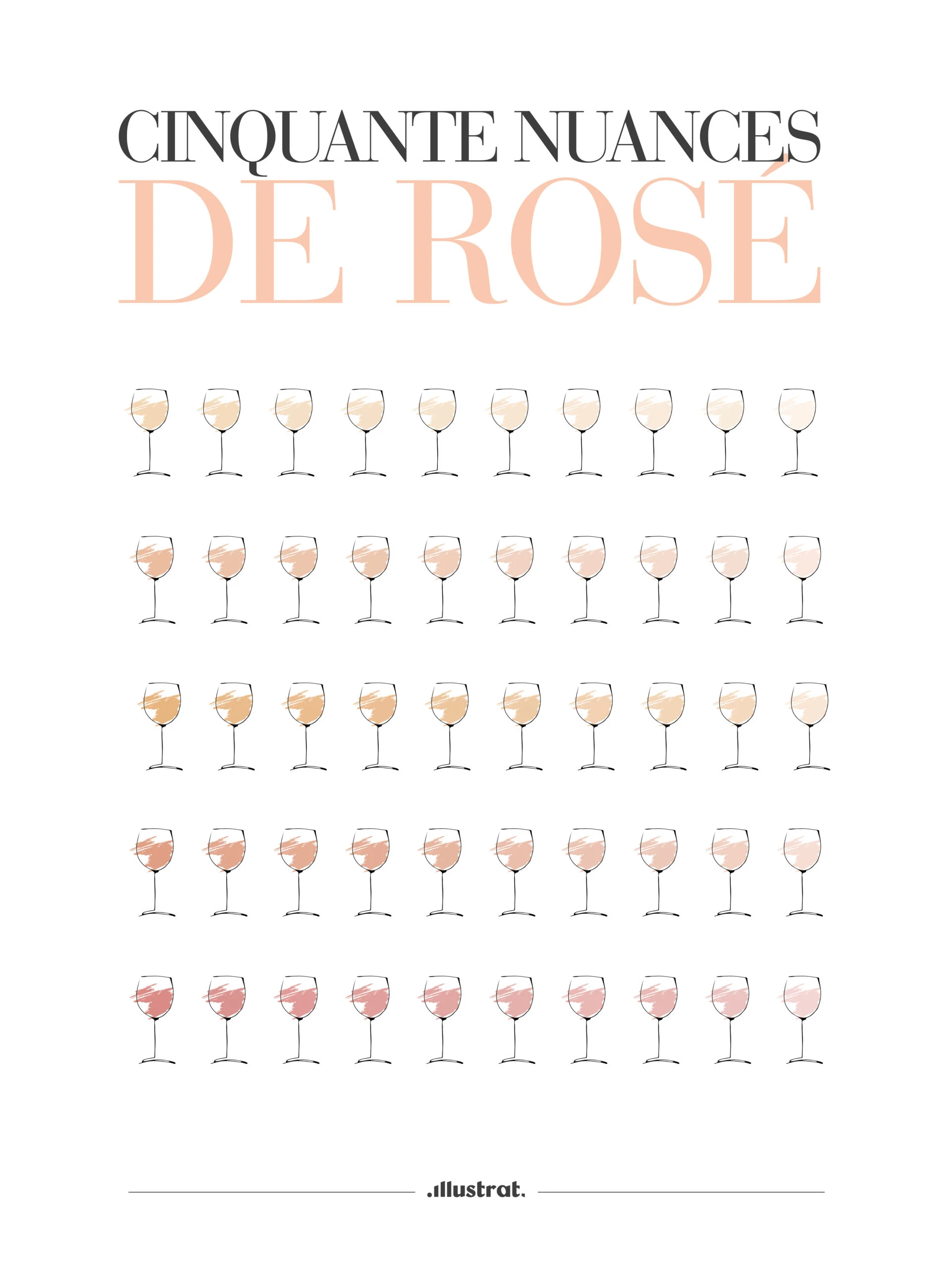 Affiche 50 nuances rose