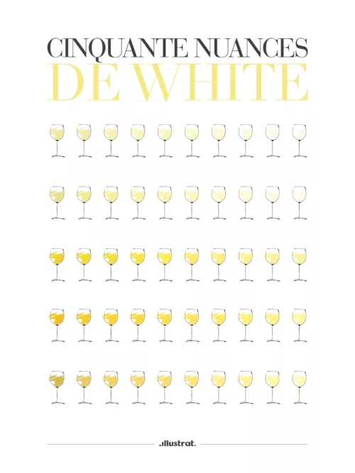 Affiche 50 nuances white